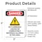 Signmission No Flammable Liquids Danger Sign, Vinyl Decal, 3.5in W x 5in L, 2PK OS-2PACK-DS-D-35-V-1466 - alternate 5
